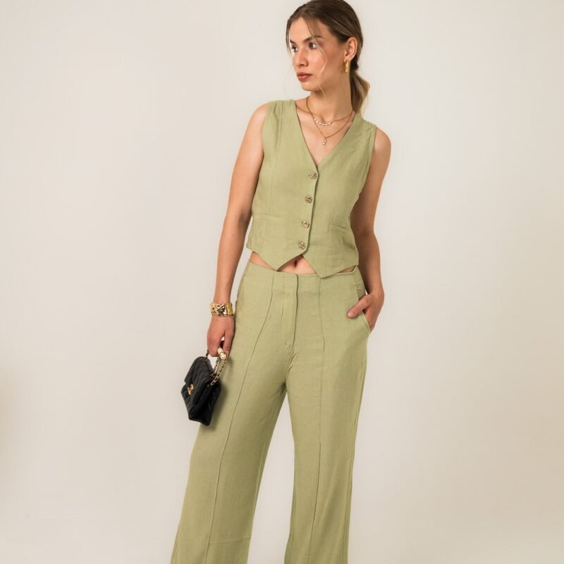 Verona Linen Vest and Pant Set