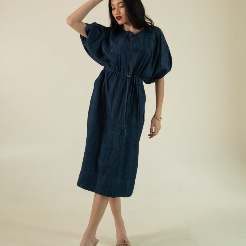 Midnight Midi Denim Dress