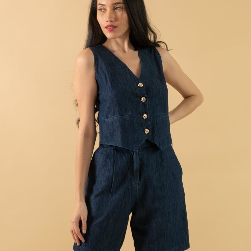 Riviera Denim Vest and Shorts