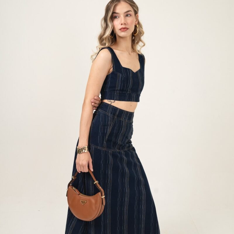 Étoile Indigo Denim Skirt and Top Co-ord