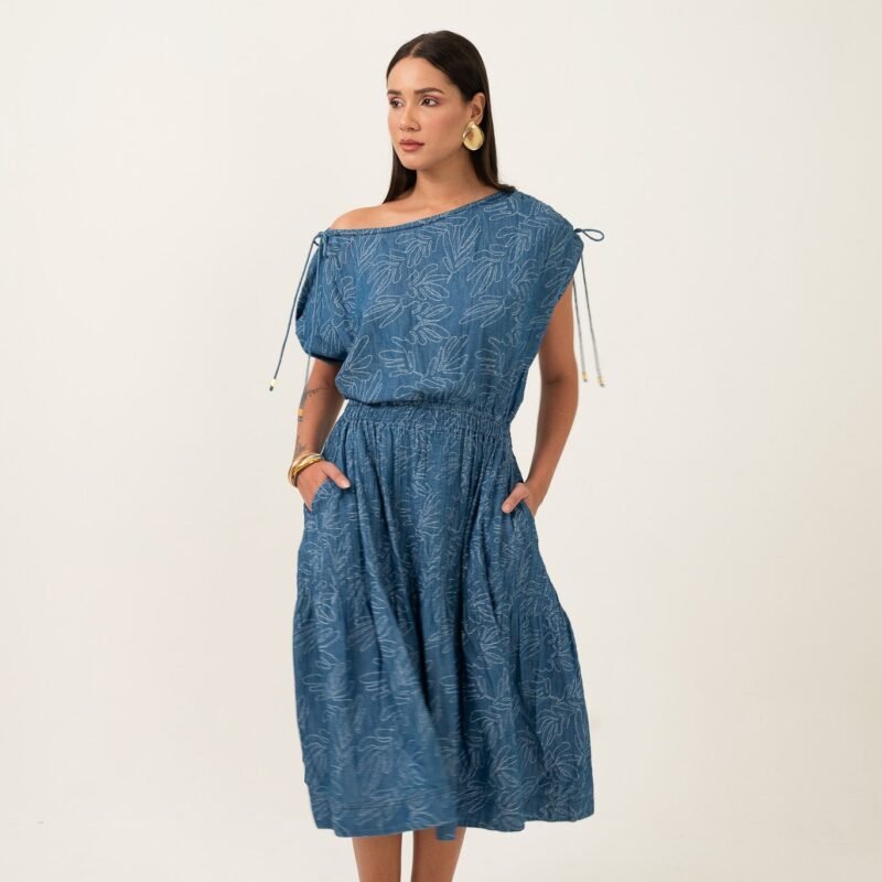 Monstera Brume Denim Dress