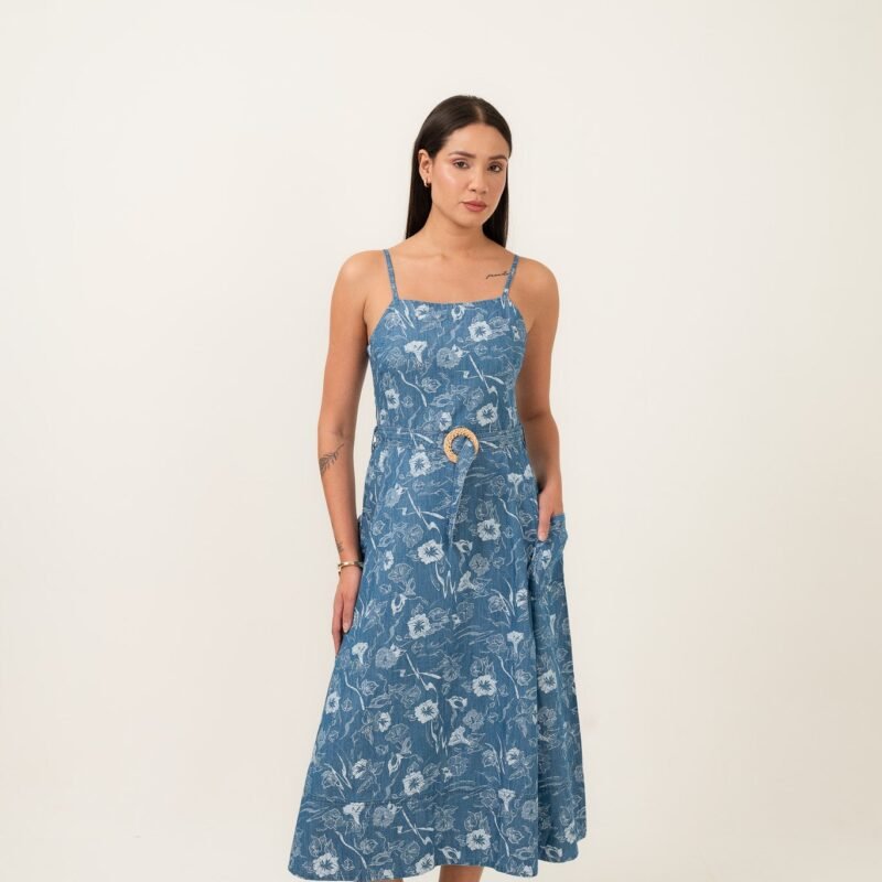 Meadow Bloom Denim Sundress