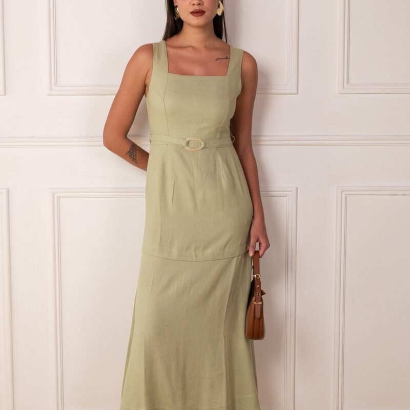 Sage Atelier Linen Dress